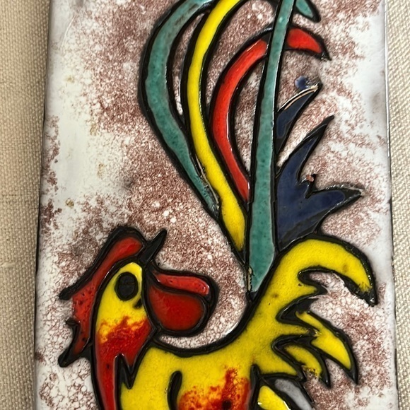 Ruscha MCM‎ Rooster Ceramic Wall Plate 50s 60s Era - Picture 4 of 9